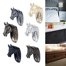Perilla creativa con cabeza de caballo para puerta de interior, tiradores de cajones, accesorios de muebles, decoración del hogar y cocina, Estilo Vintage, 1 ud.