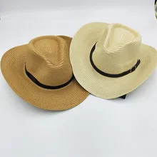 Летняя пляжная шляпа, модная кепка большого размера, новая стильная Складная мужская соломенная шляпа, мужская шляпа