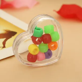 

2000pcs Plastic Heart Shape Cream Box Cosmetic Case Transparent Makeup Container NO226