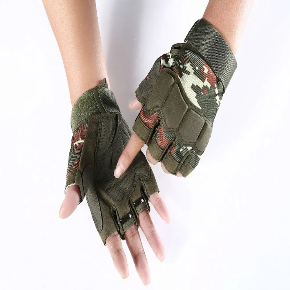 Army Green Спортивные мужские перчатки на пол пальца, мужские перчатки для улицы, водонепроницаемые перчатки для девушек, перчатки для вождения, альпинизма, езды на велосипеде, на открытом воздухе, Handschoenen - Цвет: Army Green