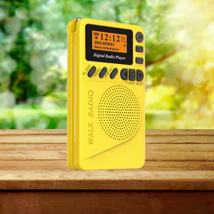 Портативное карманное DAB цифровое радио с функцией MP3-плеера Встроенная перезаряжаемая батарея для пеших прогулок DQ-Drop