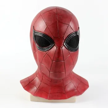 

Cosplay Superhero Props Latex Spider-Man Mask Halloween Avengers 3 Spider-Man Mask Helmet Headset
