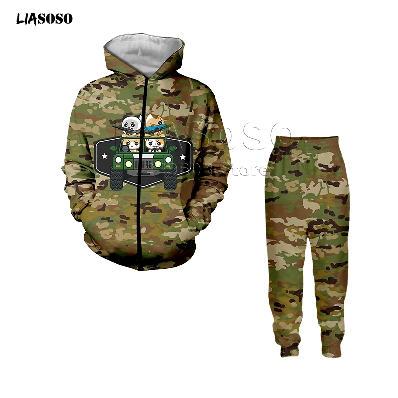 Camouflage Vetements Veste Et Pantalon Hommes Femmes Sweat Ample Surdimensionne Parka Doudoune Manches Courtes Pull Deux Pieces Costume Aliexpress