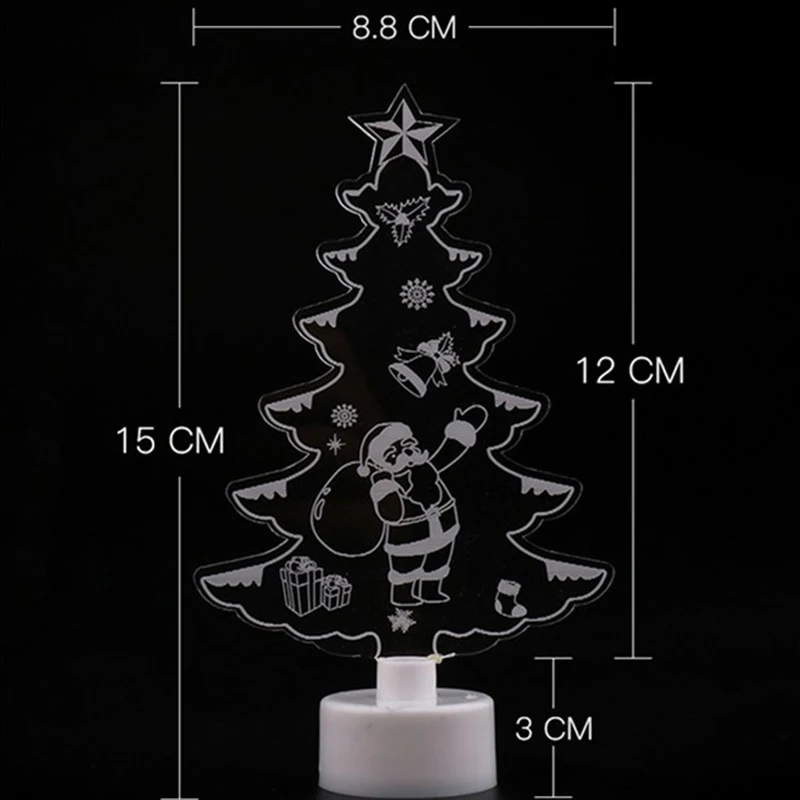 Рождественский Ornamnet светодиодный стол, модный Рождественский Декор, 3 узора, снеговик, украшение для комнаты, подарок для дома