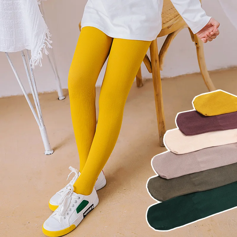

19 Autumn New Style Panty-hose for Kids Baby Combed Cotton Stockings Men And Women Children Candy-Colored Thin Stripe Panty-hose