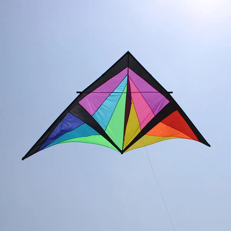 2,8 м красочный delta треугольный воздушный змей для audlts открытый Забавный Однолинейный змей