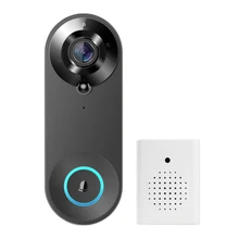 Sonnette sans fil wi fi pour maison connectée, interphone vidéo de sécurité 1080P, Vision nocturne IR, pour appartements