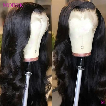 

Mobok 360 Lace Wig Body Wave Frontal Wig 180% Brazilian Remy 360 Lace Wigs Human Hair Lace Wig Pre Plucked For Black Women