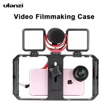 Ulanzi u rig pro smartphone vídeo rig com 3 montagens de gravação vídeo estabilizador de telefone celular filmmaking caso filmando acessórios