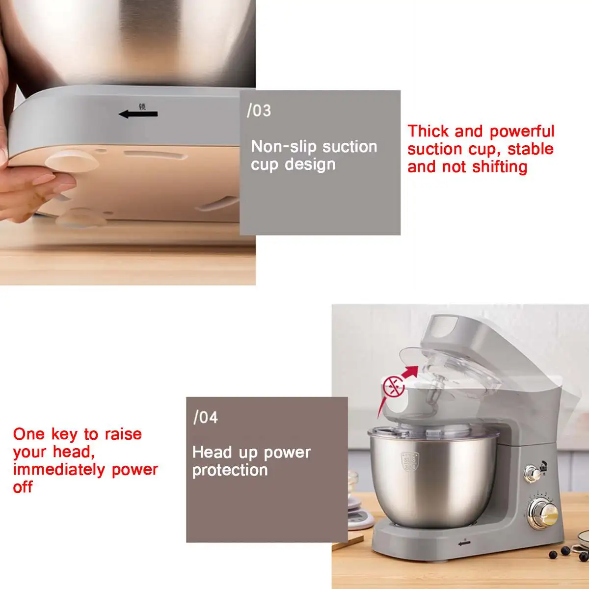 600W 3.5L Stainless Steel Bowl Kitchen Food Stand Mixer 6-speed Cream Egg Whisk Blender Cake Dough Bread Maker Machine 220V