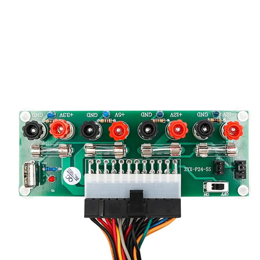 

Electrical Circuit 24 Bench Atx Pins Computer Power Supply Atx Pin Breakout Board Module Dc Plug Connector With Usb 5 V Port