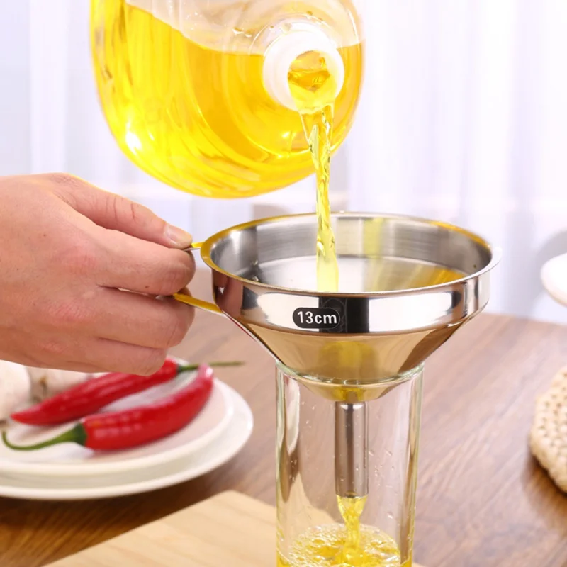 

Stainless Steel Anti-overflow Wine Funnel Universal Conical Coffee Funnel Household Multi-functional Funnel