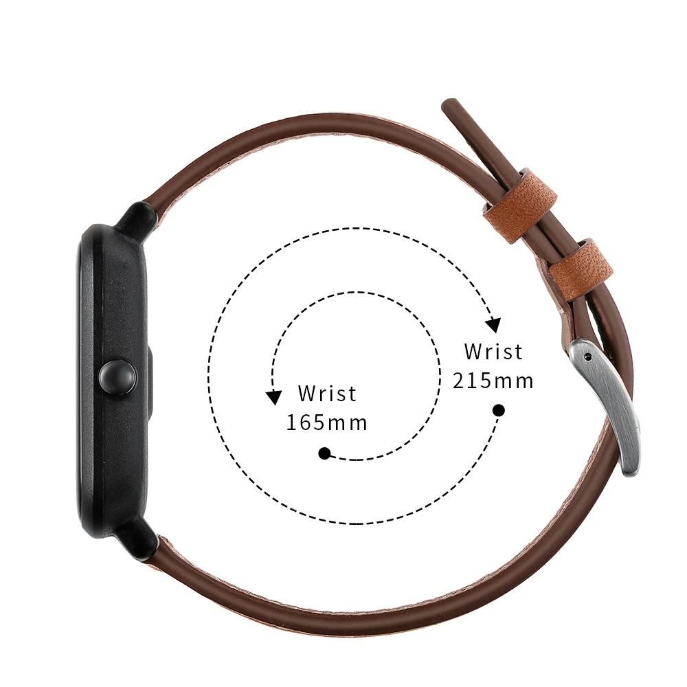 YHNUJM Crazy horse кожаный ремешок+ защитный чехол для экрана Xiaomi Huami Amazfit Youth Смарт-часы наручные часы 20 мм