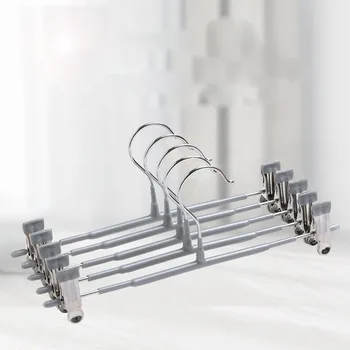 

Anti-skidding Metal Pants Hangers with Clip Windproof Skirt Storage Rack for Closet