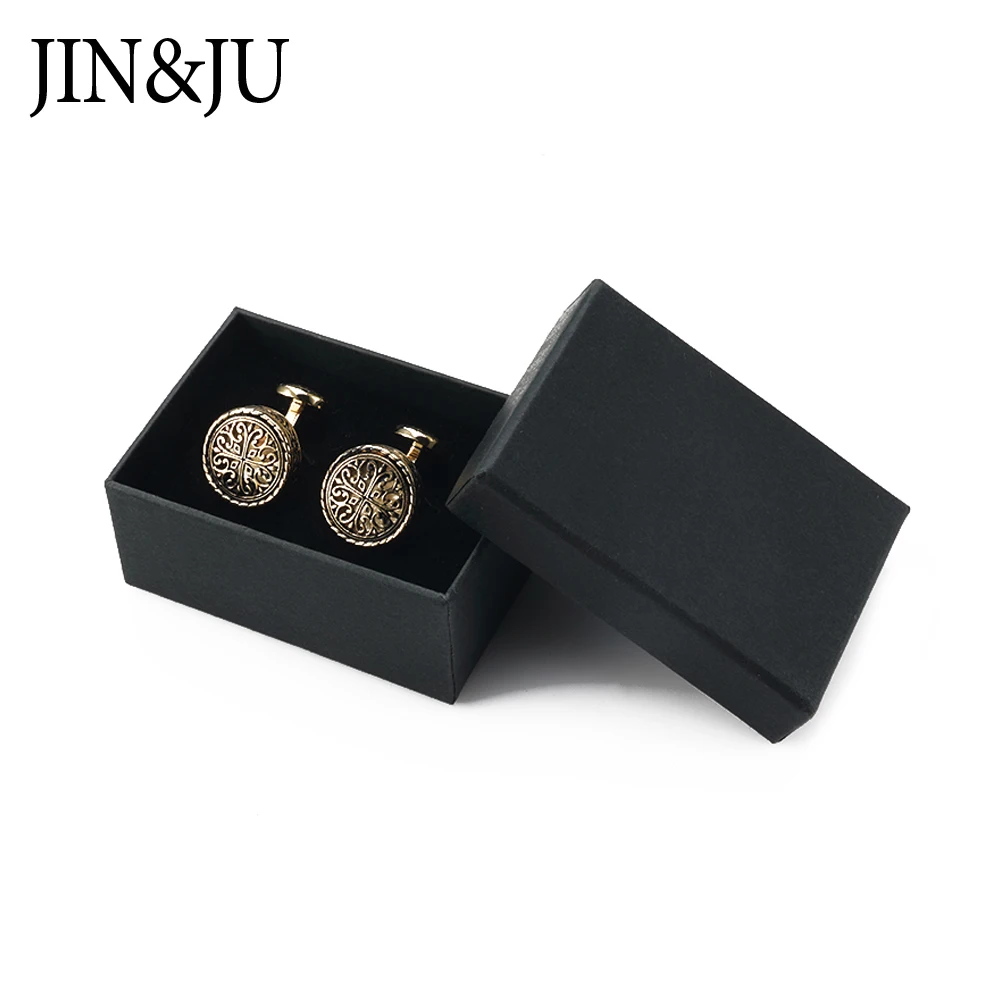 JIN& JU, винтажные запонки золотого цвета для мужчин, Прямая поставка, барокко, Кит, запонки для свадьбы, запонка в деловом стиле