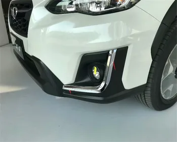 

For Subaru XV Impreza Hatchback 2017-2019 Chrome Headlight Eyebrow Trim Shiny Front Lights Lamp Eyelid Strips Car Accessories