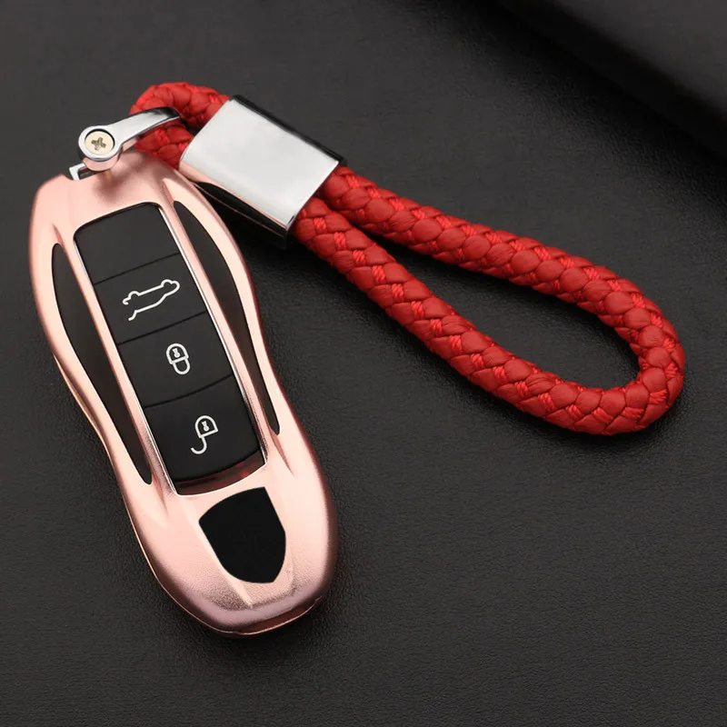 Алюминиевый Брелок для автомобильных ключей, дистанционное оболочка для Smart ключа Держатель крышки для Porsche Cayenne Macan 911 Panamera чехол для ключей брелок для ключей