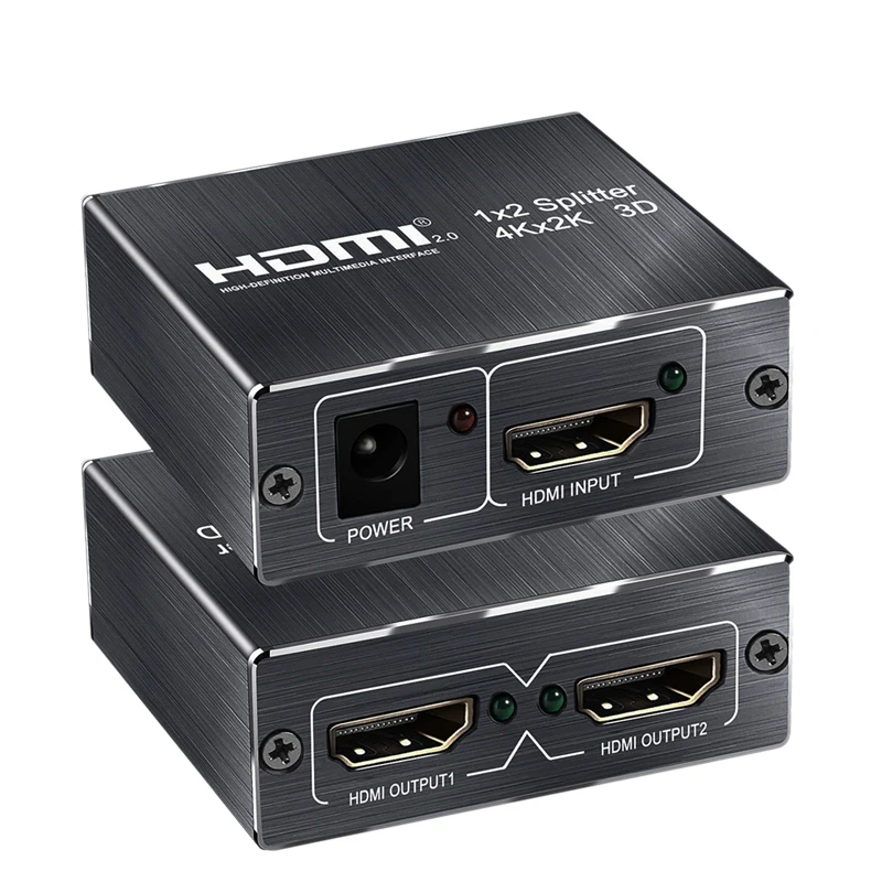 4K 60Hz HDMI 2,0 сплиттер 1X2 разветвитель HDMI 2,0 4K Поддержка HDCP 1,4 UHD HDMI сплиттер 2,0 переключатель коробка для PS4 проектор Us Pl