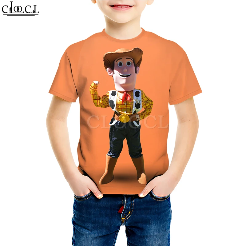 Футболки «История игрушек 4» «Ходячие игрушки» для мальчиков и девочек с 3D принтом, классические детские футболки с изображением шерифа Вуди форки, повседневные топы для детей - Цвет: Kids T shirt 11