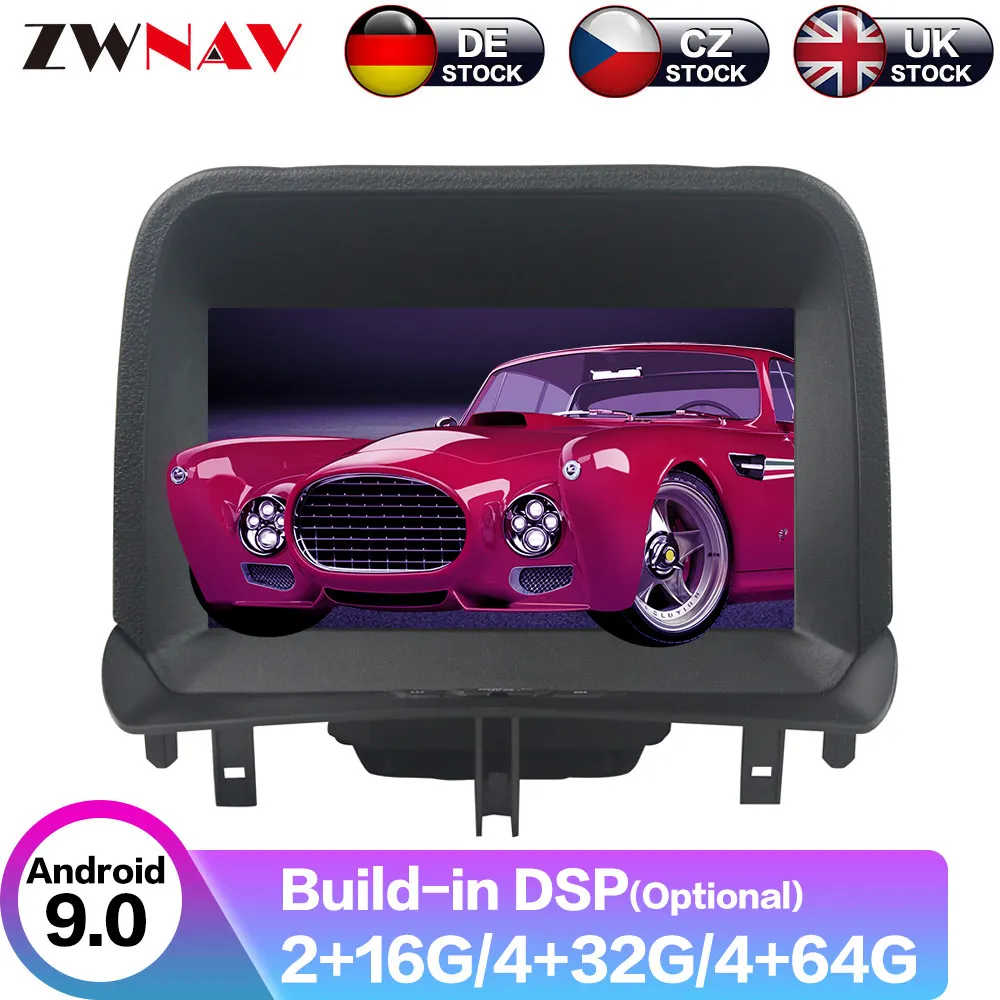 Android 9 4+ 64G DSP ips нет DVD плеер автомобиля gps навигация для Ford Tourneo курьер- радио