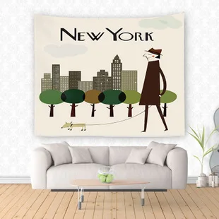 Hot Selling Home Square Beach Towel Printed Amazon Tapestry Europe And America Beach Mat Curtain Mural