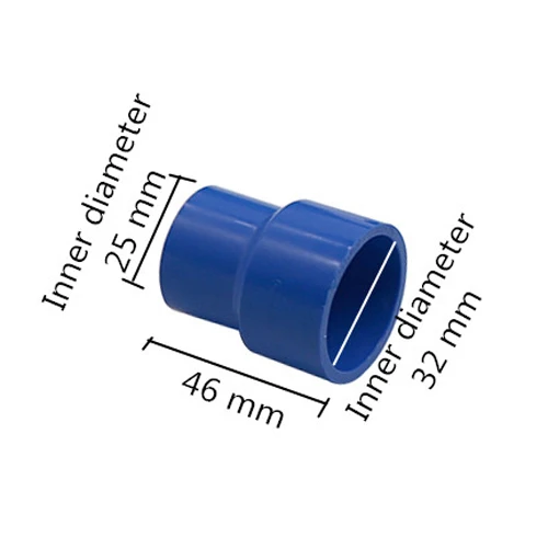 Blue 25-20 40-32 40/32-20/25 мм ПВХ прямой, Редукционный соединитель Трубчатый Адаптер садовое орошение соединение водопроводной трубы фитинги - Цвет: Blue