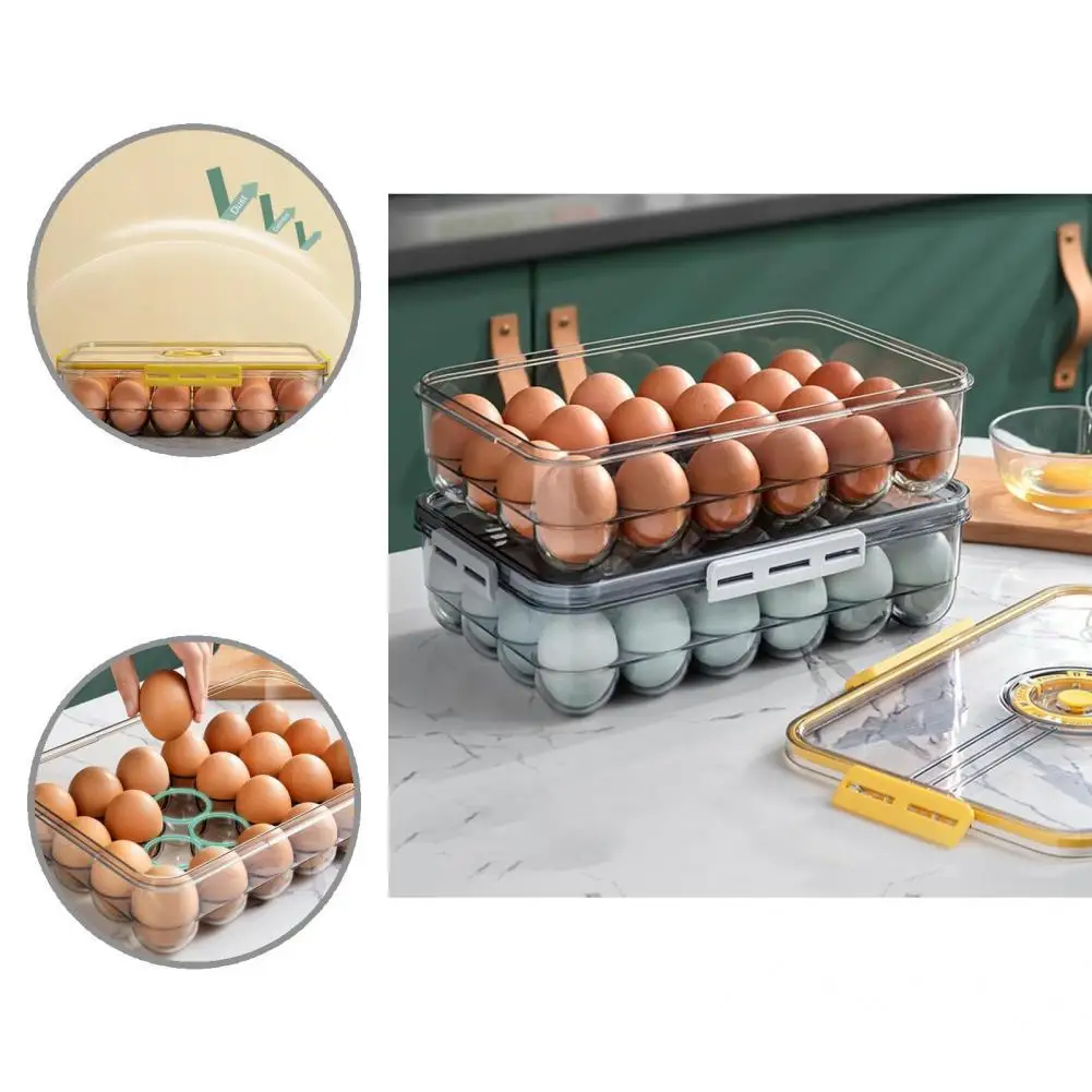Large Capacity Anti-deform Smooth Surface Egg Storage Tray with Lid for Restaurant | Дом и сад