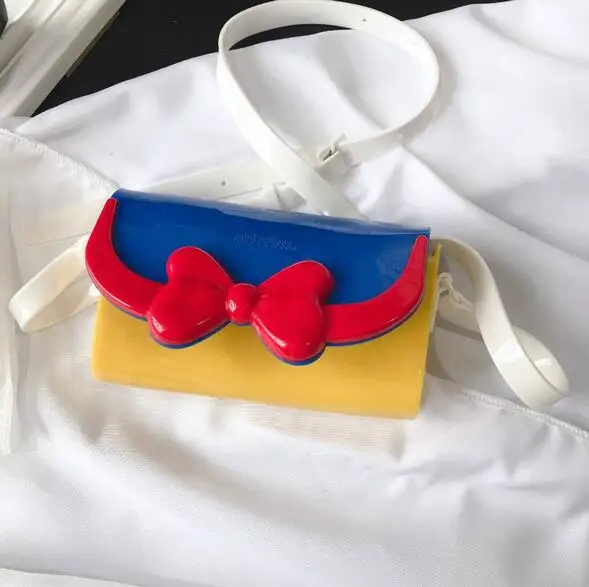 Мини Мелисса желе мешок для фруктового льда девушка Микки кошка рюкзак Детская сумка - Цвет: Yellow B