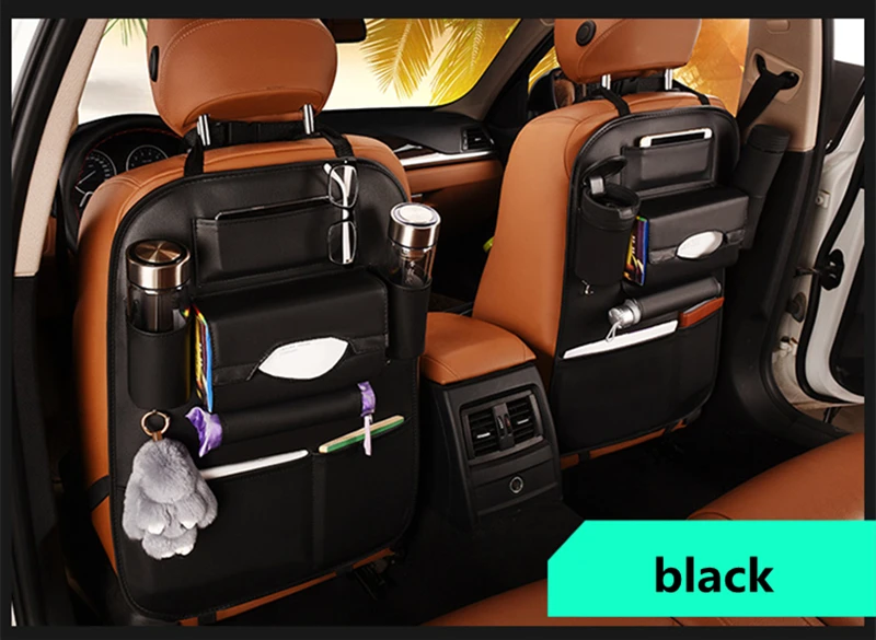 Автомобильный органайзер для спинки сиденья, сумка для хранения, универсальный многофункциональный ящик для хранения из искусственной кожи, карман-органайзер, авто стиль