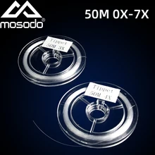 Mosodo 50M Tippet lideri hattı 0X-7X 3-12LB güçlü çekme 100% saf florokarbon sinek balıkçılık naylon Tippet lideri hattı