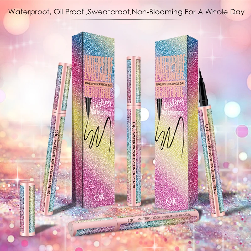 Waterproof long-lasting black eyeliner, cosmetic eyeliner for women, eye pencil.