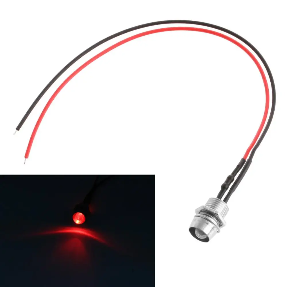 Красный 1x светодиодный индикатор lumiere Pilot Dash Directionnel Voiture Moto Bateau 12V Rouge X6HF - Испускаемый цвет: Красный
