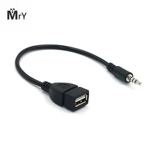 Audio da 3.5 Mm Aux Martinetti a Usb Tipo a Femmina Cavo Dell'adattatore Del Convertitore MP3 Auto Collegamento Audio Disc di U per cd Dvd Gps MP3(China)