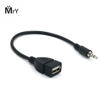 

3.5mm Audio AUX Jack to USB Type A Female MP3 Converter Adapter Cable Car Audio U Disk Connection For GPS CD DVD MP3