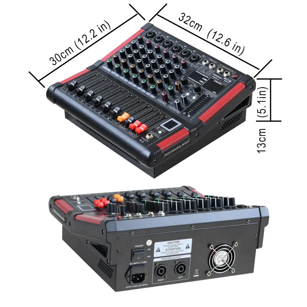 Freeboss MINI6 P 6 каналов усилитель мощности микшерный пульт Bluetooth запись 99 DSP эффект 2x170