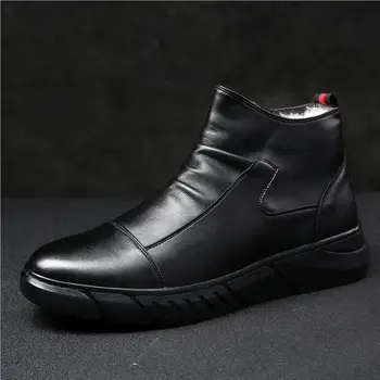 

JX812 men shoes designer Genuine Leather 100%wool lining winter super Keep warm outdoor Ankle Boots Snow Boots Casual Sneakers