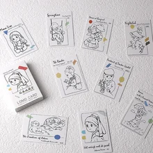 28 листов/набор милые Картины Коллекция ломо карты мультфильм Мини открытка сообщения рождественские подарки