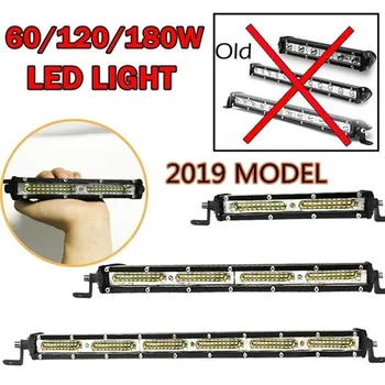 

7/13/19 inch LED Light Bar Spotlight Searchlight for Tractor Trailer Auto Car Motorcycle Ramp Lamp Worklight 60W/120W/180W