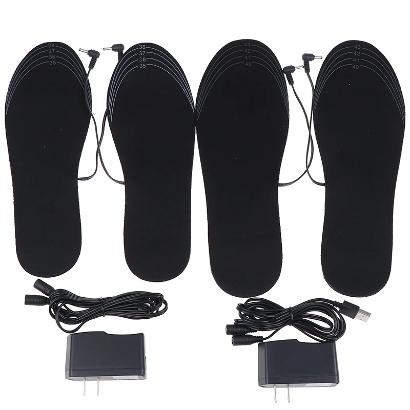

1 Pair USB Heated Shoe Insoles Foot Warming Pad Feet Warmer Sock Pad Mat Winter Outdoor Sports Heating Insoles Winter Warm