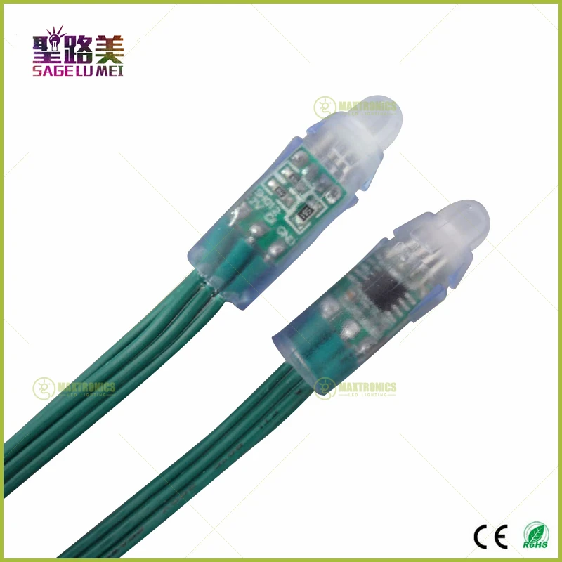 100 шт. оптовая продажа полноцветная светодиодная гирлянда WS2811 IC RGB DC5V/DC12V 12 мм