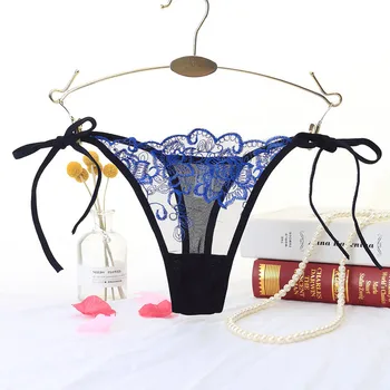 

Sexy Low-Rise Women Bandage Lace Printing Transparent Panties G-string Thongs Bikini Briefs Knickers Seamless Underwear