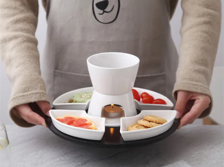 Керамический Сервировочный набор для фондю сыра шоколада мороженого diy fondue|for