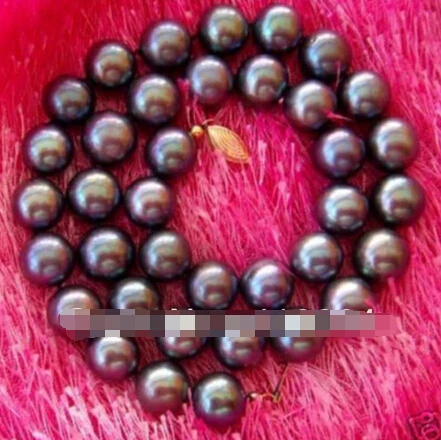 +++ 01997 12mm PERFECT tahitian black PEARL NECKLACE | Украшения и аксессуары
