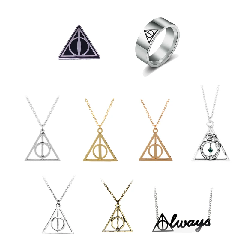 Кольцо с символом из нержавеющей стали для женщин и мужчин школа кино Дары смерти