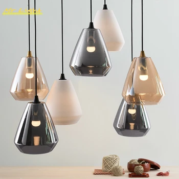 

Modern Glass LED Pendant Lights Lighting Nordic Hanging Lamps Living Room Bedroom Bedside Pendant Lamp Home Decor Light Fixtures