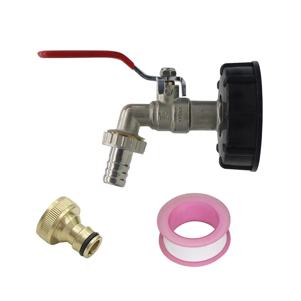 

IBC Tank Tap Adapter S60X6 to 1/2" IBC Tank Metal Valve Adapter 60mm Coarse Thread to 15mm Replacement Valve Fittings Drain Tool