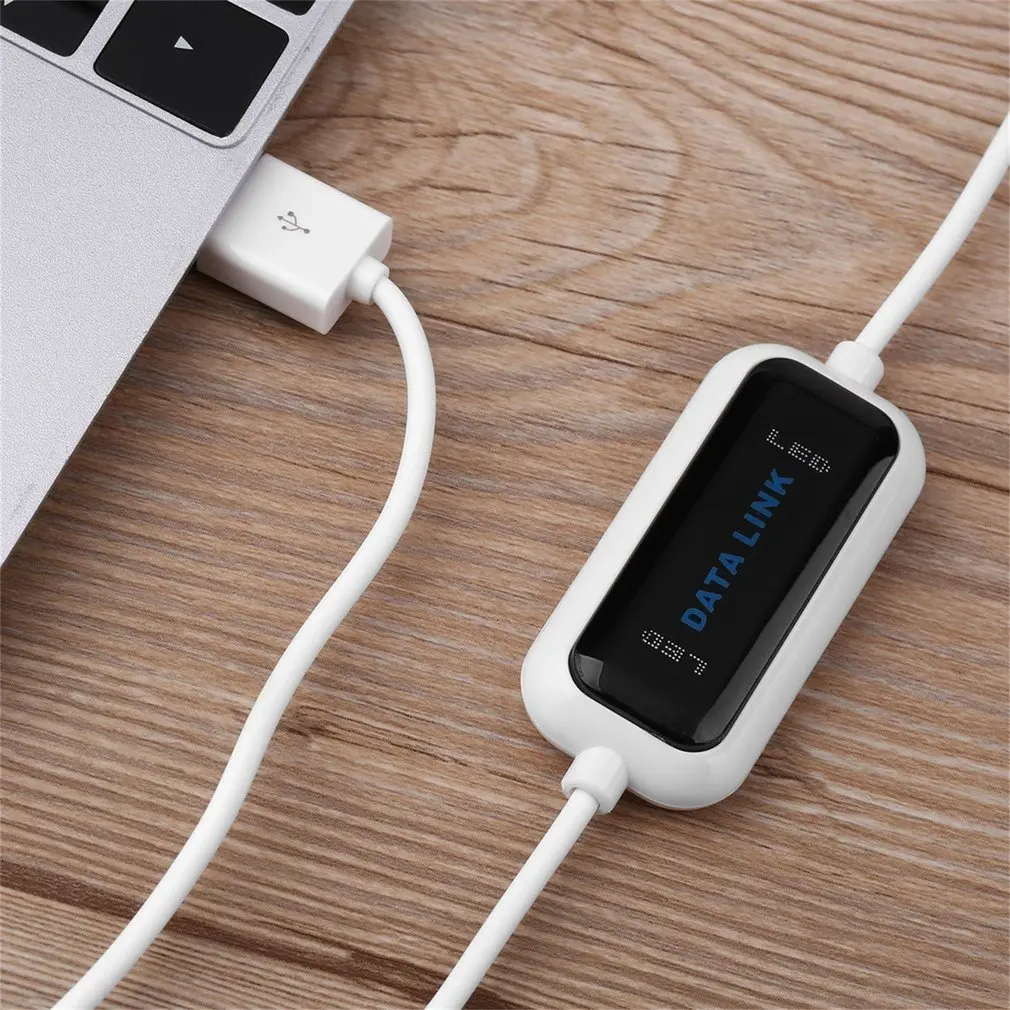 Высокоскоростной USB ПК к ПК онлайн Share Sync Link чистая прямая передача данных файл мост для передачи светодиодный кабель легко копировать между 2 компьютером