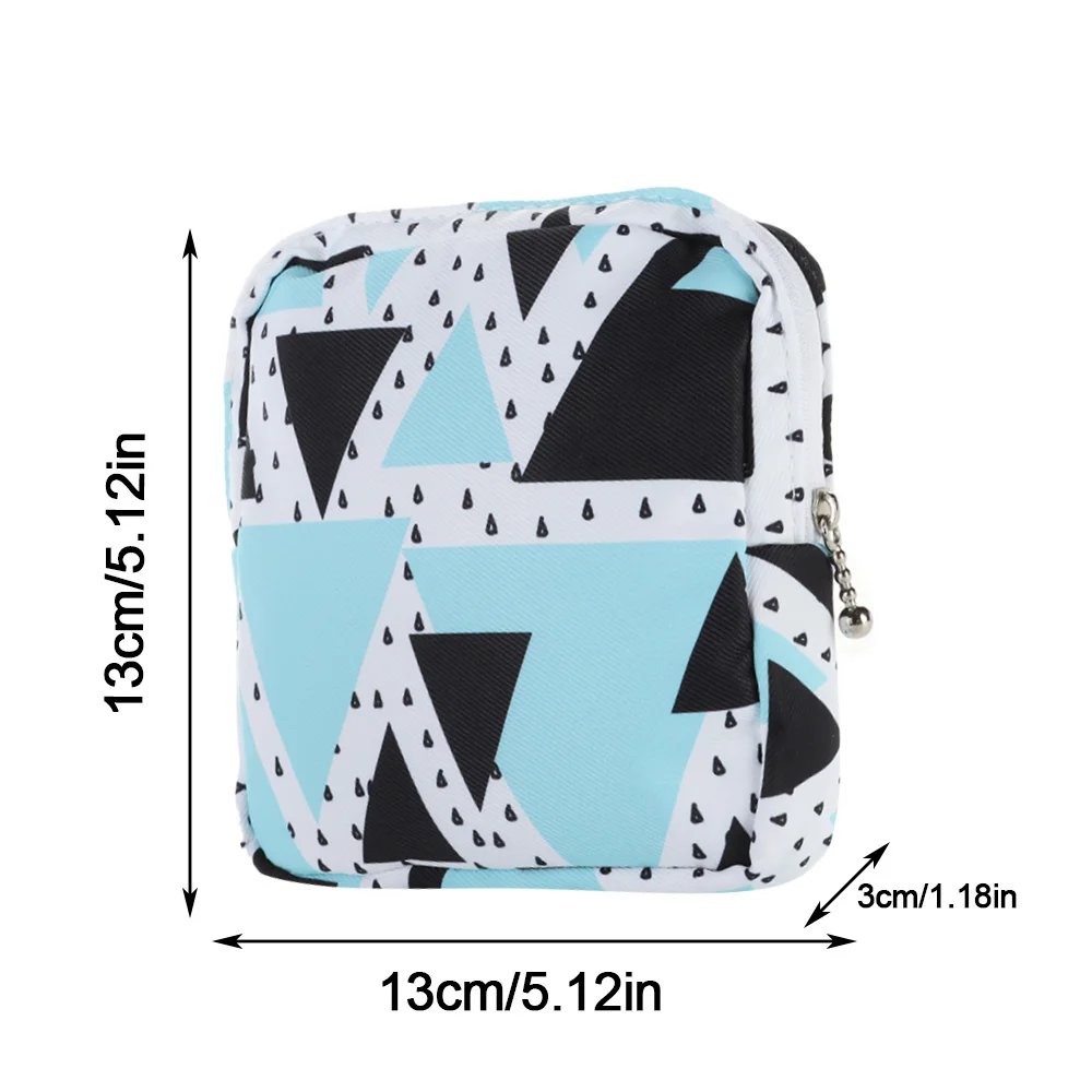 Cute Women Sanitary Napkin Pad Cotton Bag Credit Card Holder Coin Purse Cosmetics Headphone Case Sanitary Pouch Storage Supplies