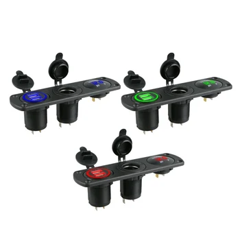 

12V Dual USB Practical Durable Car Cigarette Lighter Socket Splitter Power Adapter Charger Outlet