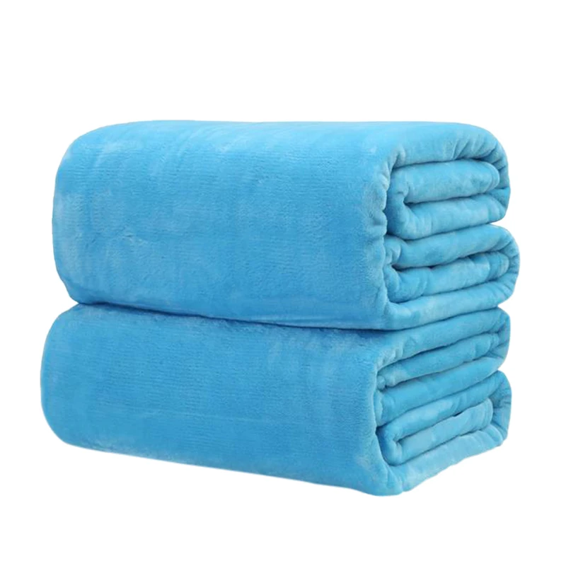 Одеяло модные однотонные мягкие детские теплые Коралловые одеяла фланелевые модные однотонные мягкие детские одеяла - Цвет: H